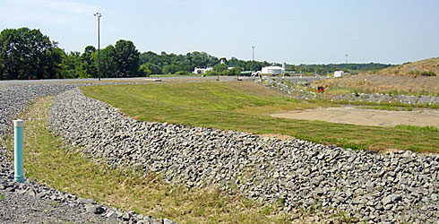 Photo: Burlington County Resource Recovery (BCRRC) bioreactor landfill drainage.