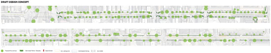 Draft Design Concept for South Street in Newark, NJ.