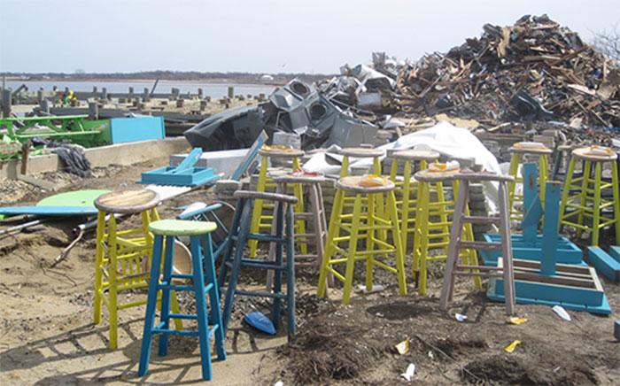 Cleaning up in Union Beach after superstorm Sandy.