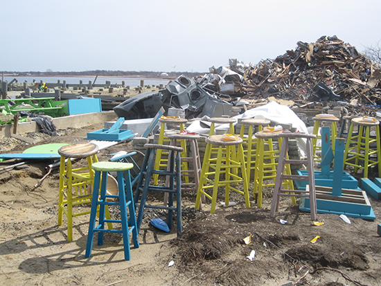 Cleaning up in Union Beach after superstorm Sandy.