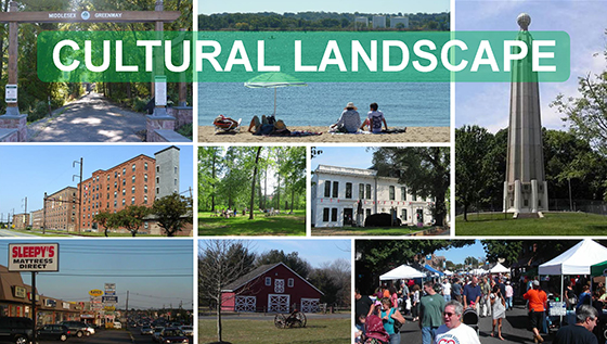 Photo collage of Middlesex County cultural landscapes.