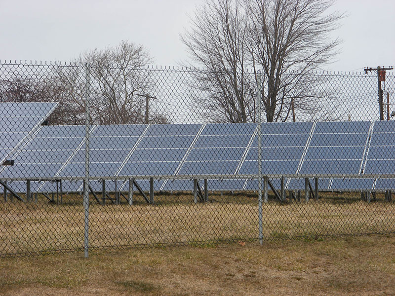 Example of a solar panel installation (Rutgers University Livingston Campus).