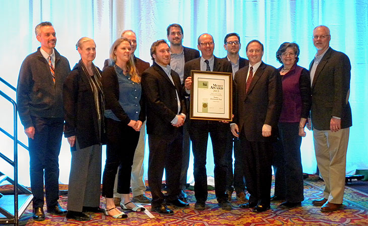 CUES team receiving NJSLA Award for the VEP design (2013).